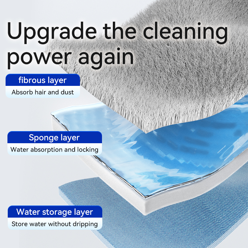 Custom Logo Portable Detachable 360 Rotary Microfiber Flat spray Mop Hand-Free Steel Pole for Floor Cleaning