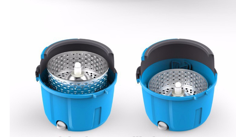 Hand Free Washing Mop 360 Degrees Spin Mop with Replaceable Head and Bucket Microfiber Floor Mop