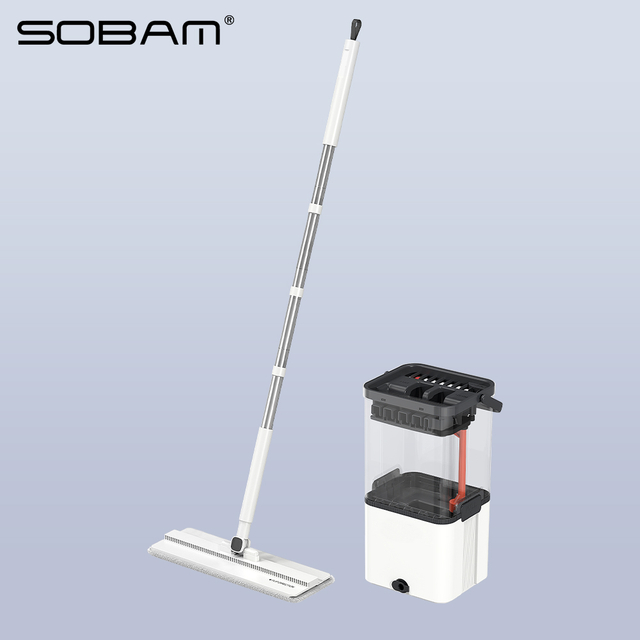 New Hand Free Washing Easy Use Self-Washed Magic Flat Mop, Squeeze Mop with Bucket Mop