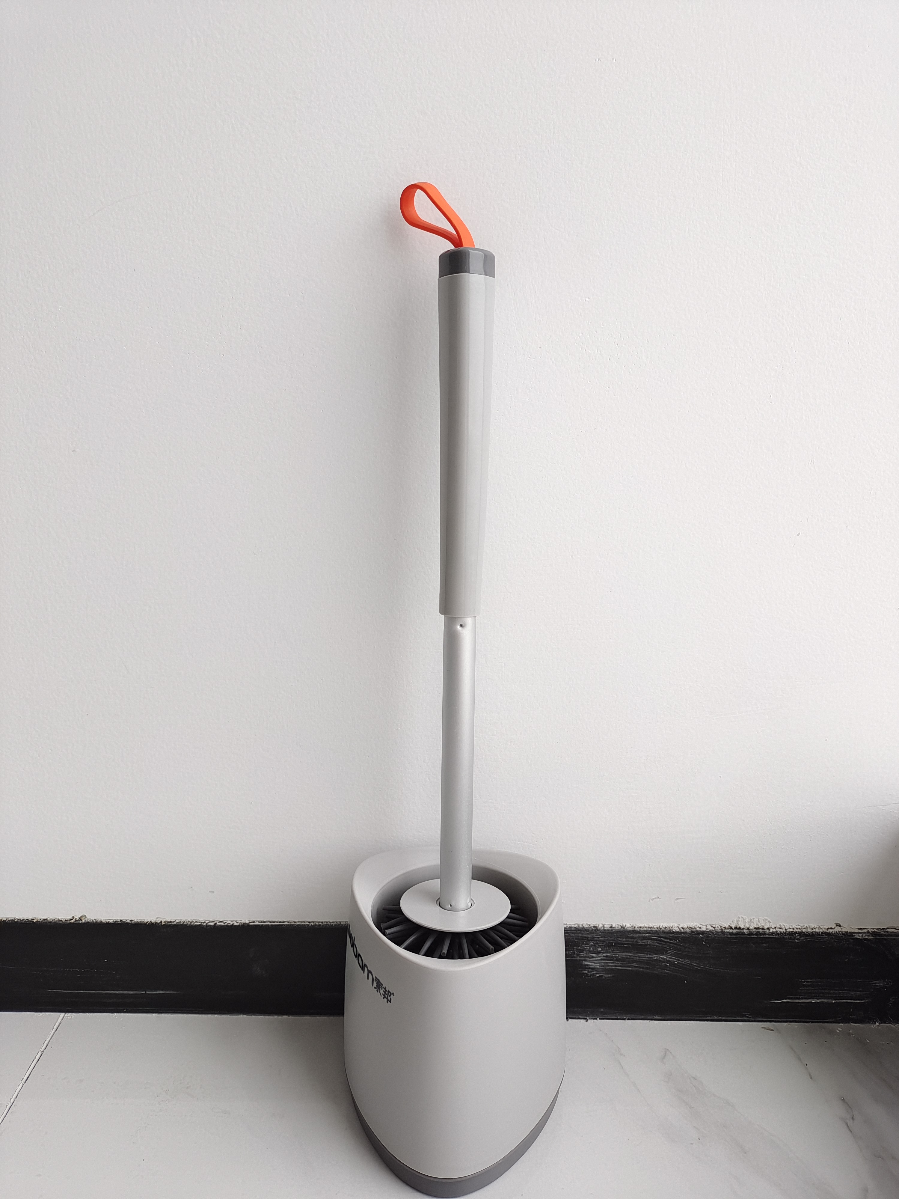 Factory Soft Plastic TPR Silicone Round Scrub Toilet Brush with Holder for Bathroom Cleaning Brush