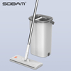 Factory Outlet Microfibre Flat Mop and Bucket Set Easy Home Free Hand Washing Scratch 