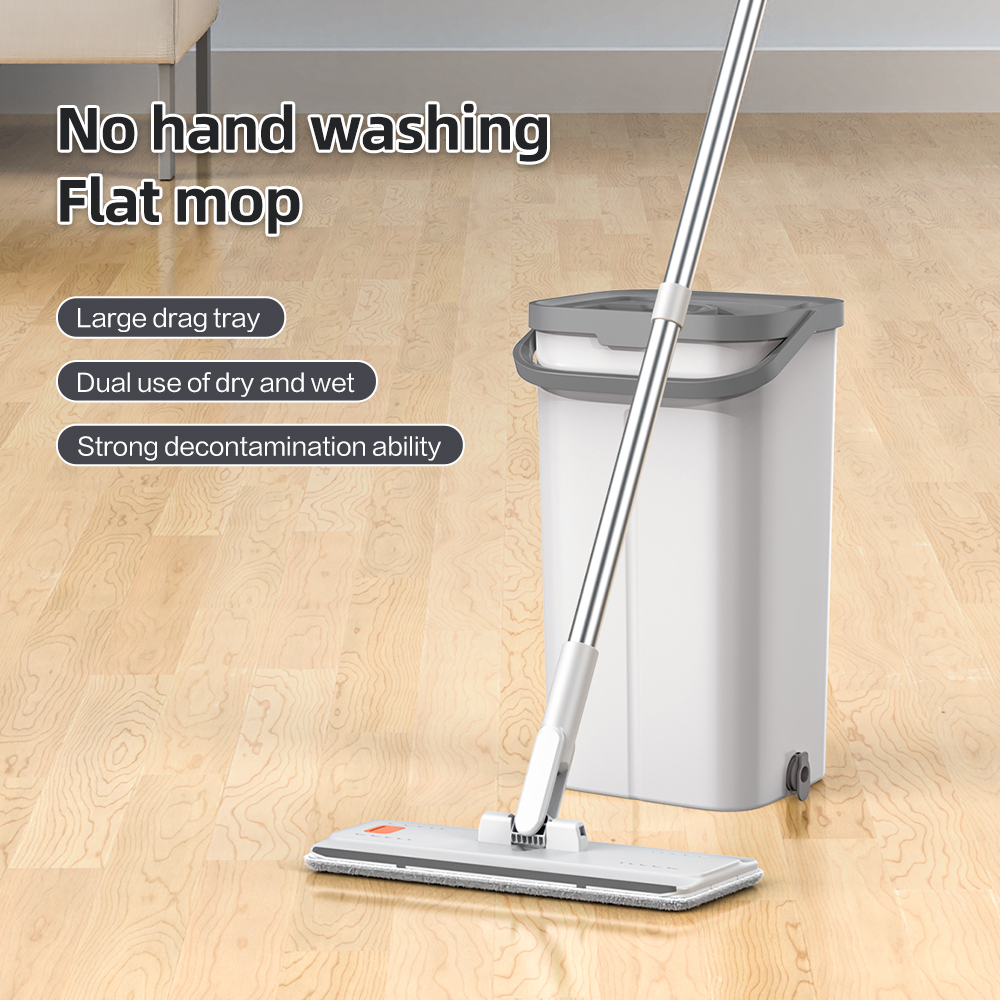 Cheap Hand Free Washing Easy Use Self-Washed Magic Flat Mop, Squeeze Mop with Bucket Mop