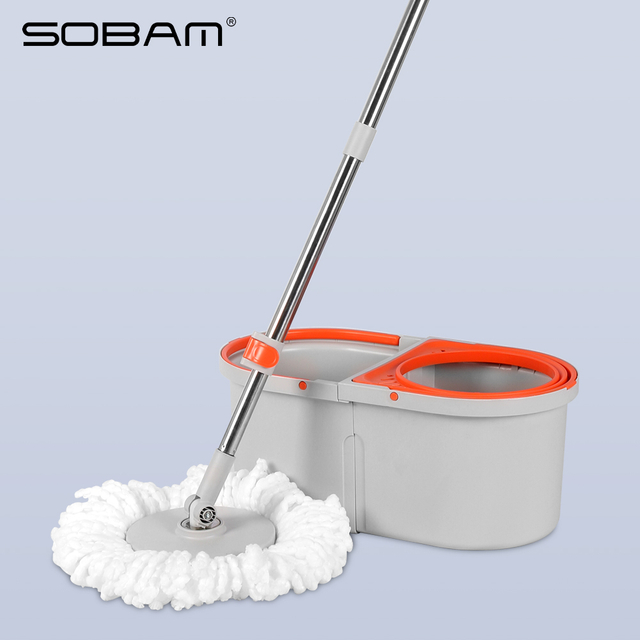 Cleaning Household Wholesale Customized Good Quality Spin Mop Round Flat Stainless Steel Clean Mop Set Spin 360 Mop