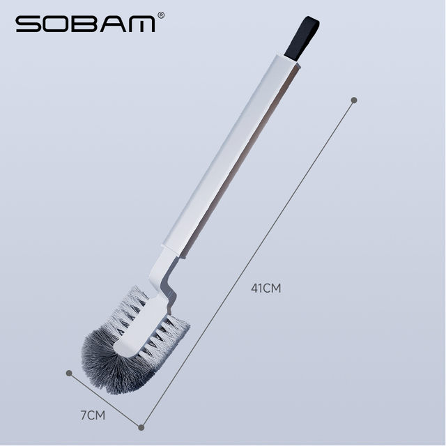 Latest Hot Bathroom Household Plastic Soft TPR Wall Cleaning Silicone Toilet Brush MT06