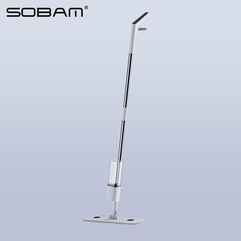 Custom Logo Portable Detachable 360 Rotary Microfiber Flat spray Mop Hand-Free Steel Pole for Floor Cleaning