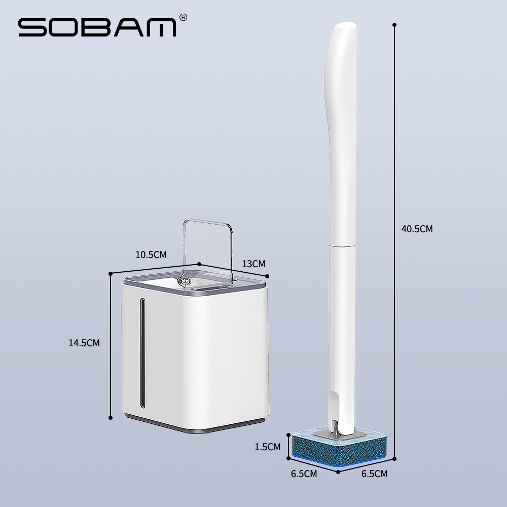 Toilet Brush Wand, Disposable Toilet Cleaning Wand Toilet Scrubber Kit Scratch-Free Toilet Bowl Mop