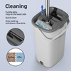 Factory Outlet Microfibre Flat Mop and Bucket Set Easy Home Free Hand Washing Scratch 