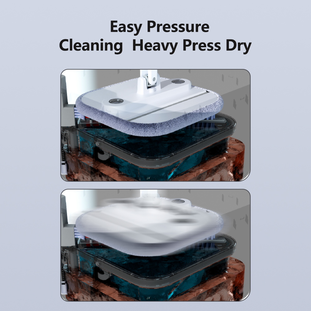 M19 Mop and Clean Dirty Water Sobam Lazy Spin Mop and Bucket Cleaning System Microfiber Spin Mop