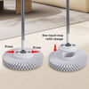 Hand Free Washing Mop 360 Degrees Spin Mop with Replaceable Head and Bucket Microfiber Floor Mop