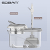 Cleaning Wholesale Customized Wet & Dry Mop Set Separated Plastic Bucket Quality Steel Pole Comfortable Handle Popular Home Cleaning Tool