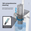 Self-Wringing Floor Cleaning Sponge Mop with PVA Head Durable Steel Pole and Magic Handle Hand-Free with Bucket Set