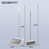 2022 New Plastic Dustpan & Broom Set Upright with Long Connected Handle for Household Floor Cleaning