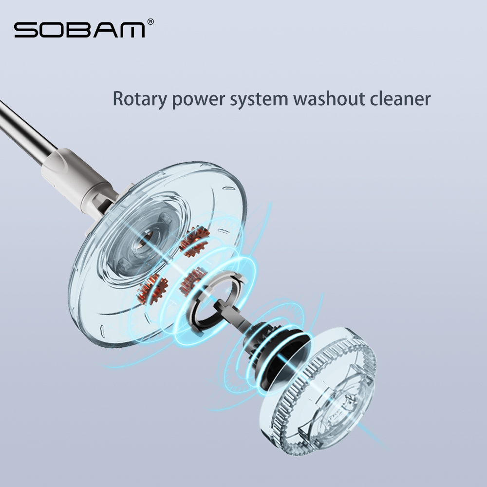 Cleaning Mop Hand Press 360 Rotating Spin Microfiber Mop Floor Cleaning with Bucket Mop