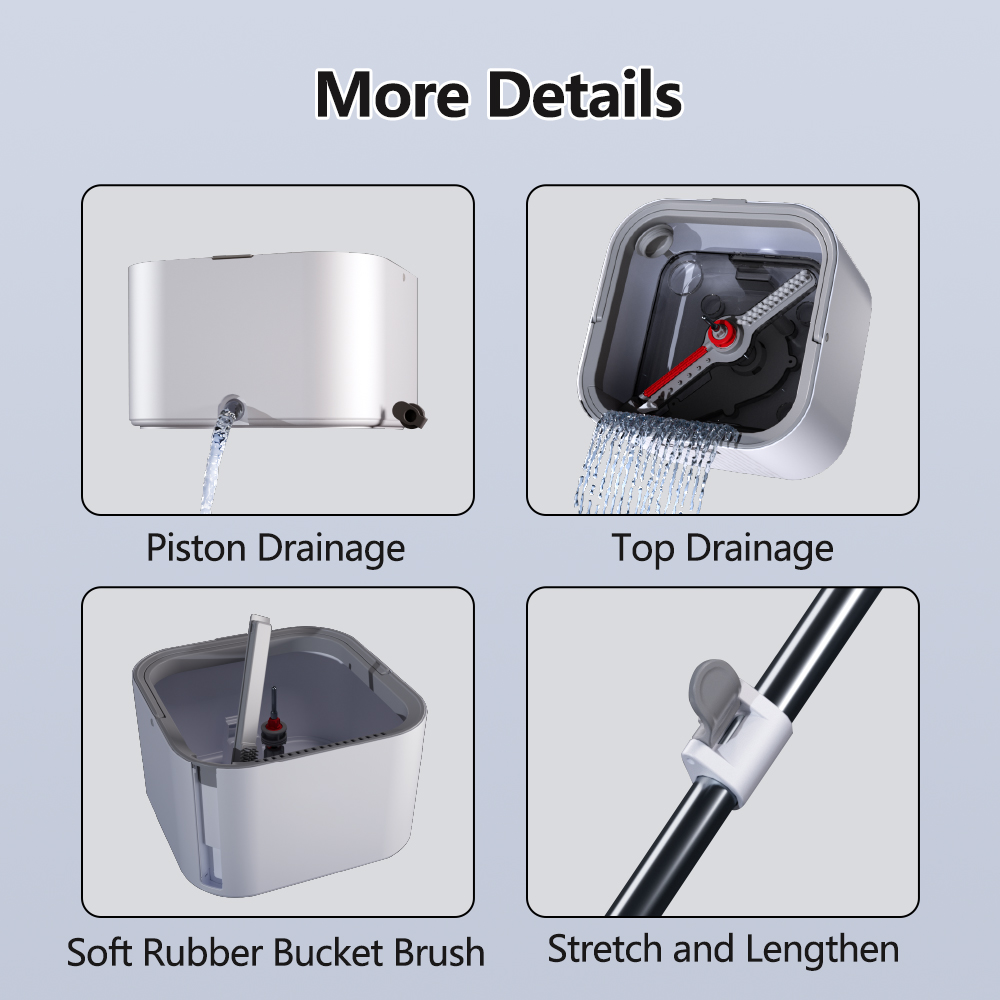 M19 Mop and Clean Dirty Water Sobam Lazy Spin Mop and Bucket Cleaning System Microfiber Spin Mop