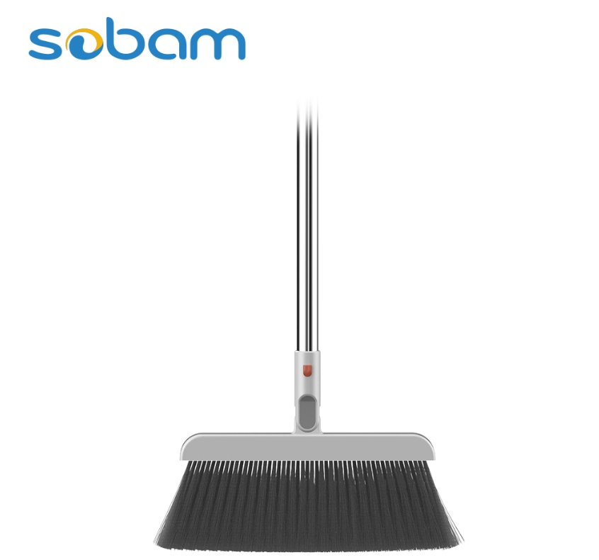 2022 New Plastic Dustpan & Broom Set Upright with Long Connected Handle for Household Floor Cleaning T12A