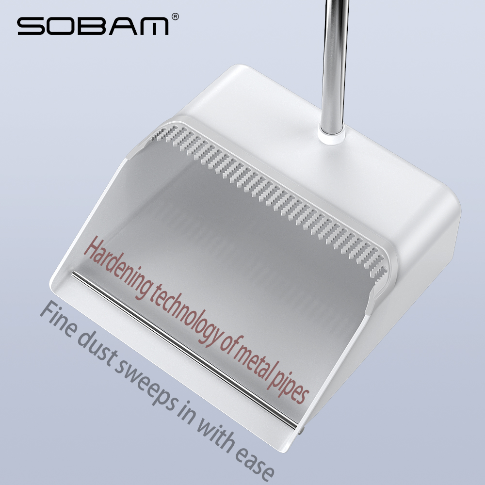 2022 New Plastic Dustpan & Broom Set Upright with Long Connected Handle for Household Floor Cleaning