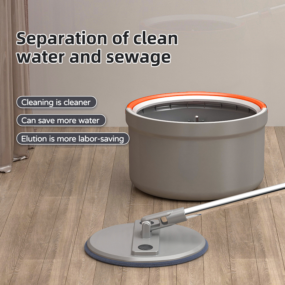 Sobam 360 Hand Free Microfiber Spin Mop Dirty Clean Water Separated Spin Mop And Bucket Set