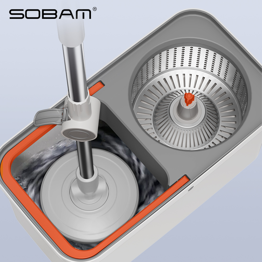 Cleaning Mop Hand Press 360 Rotating Spin Microfiber Mop Floor Cleaning with Bucket Mop