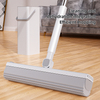 Self-Wringing Floor Cleaning Sponge Mop with PVA Head Durable Steel Pole and Magic Handle Hand-Free with Bucket Set