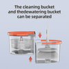 High Quality Stainless Steel Pole Removable Refills Hands Free Washing Mop with Detachable Bucket Easy Cleaning Spin Mop