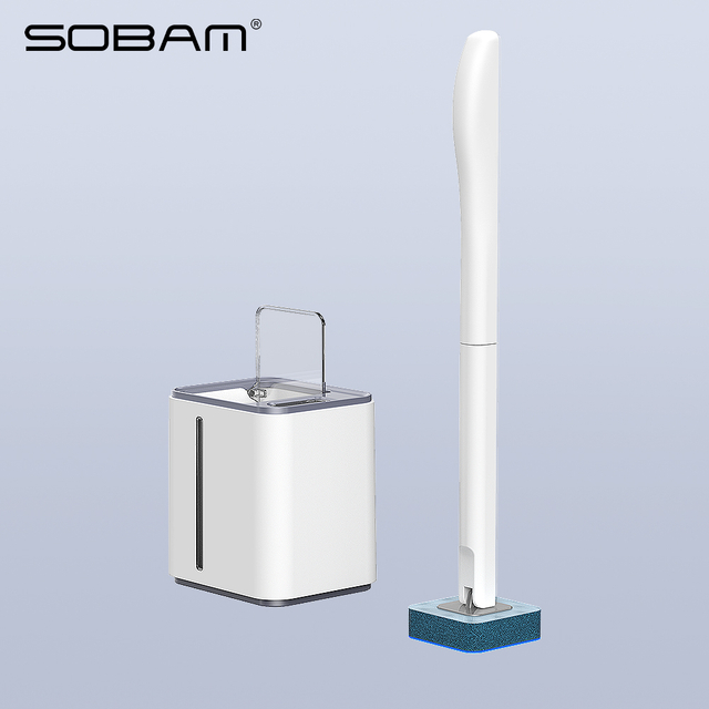 Toilet Brush Wand, Disposable Toilet Cleaning Wand Toilet Scrubber Kit Scratch-Free Toilet Bowl Mop