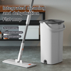 Factory Outlet Microfibre Flat Mop and Bucket Set Easy Home Free Hand Washing Scratch 