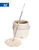 Hand Free Washing Mop 360 Degrees Spin Mop with Replaceable Head and Bucket Microfiber Floor Mop