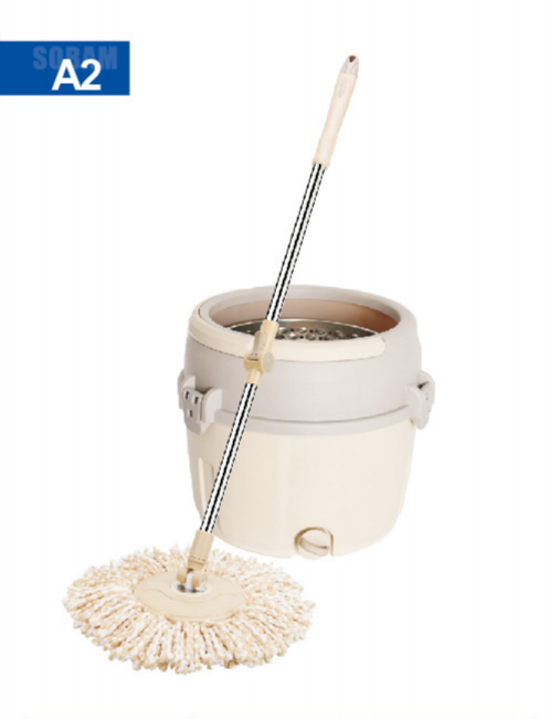 Hand Free Washing Mop 360 Degrees Spin Mop with Replaceable Head and Bucket Microfiber Floor Mop
